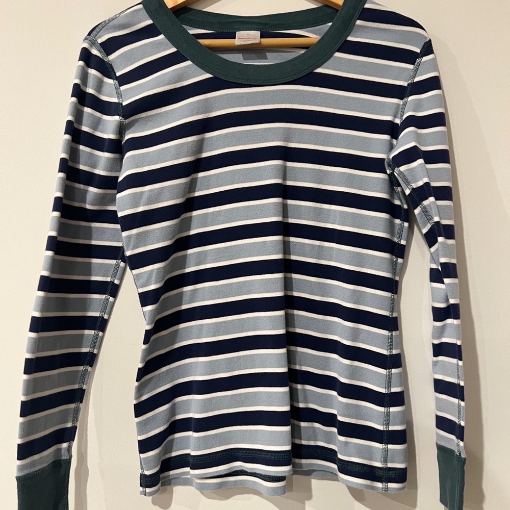 Hanna Andersson Unisex Striped Organic Cotton Top Size M